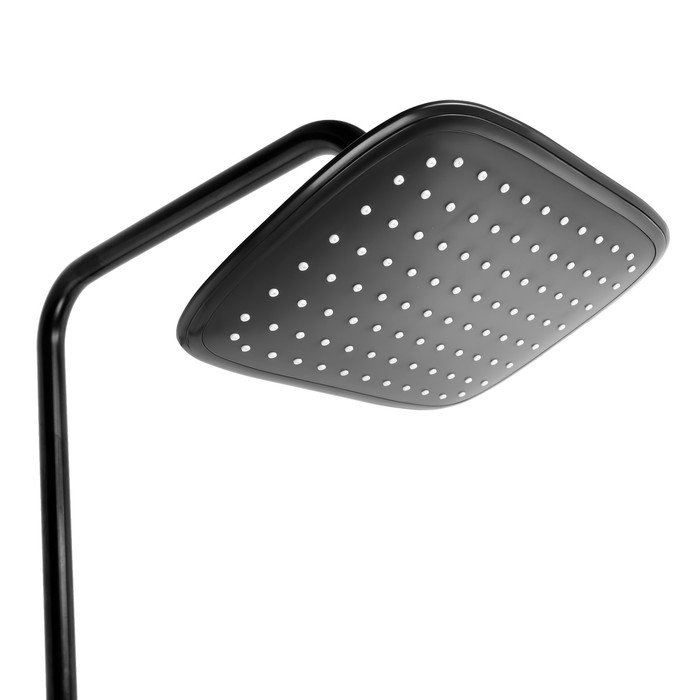 Душевая система ZEIN Z3869, смеситель, тропическая и ручная лейка, алюминий, черная Душевая система ZEIN Z3869, смеситель, тропическая и ручная лейка, алюминий, черная