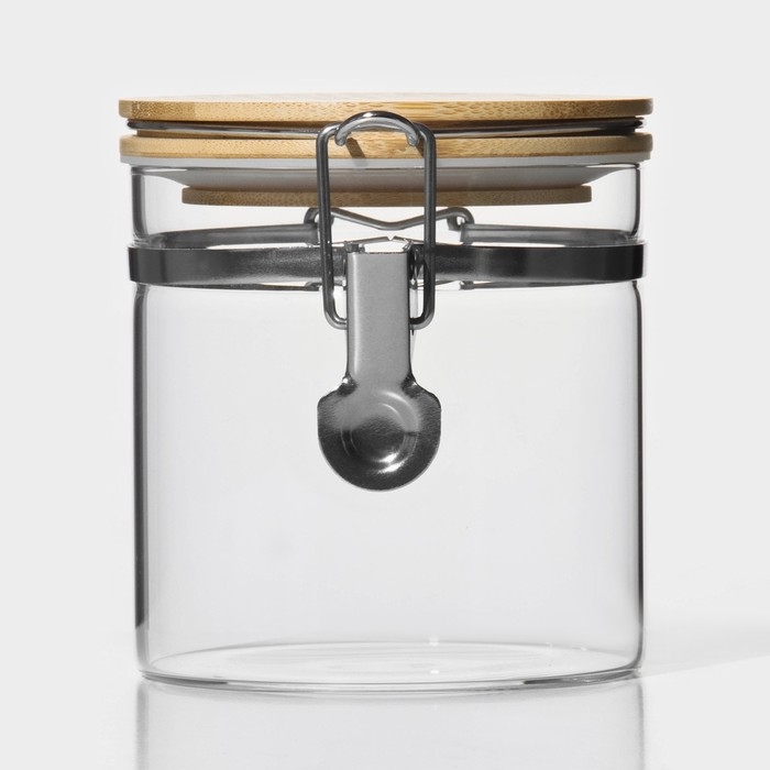 Банка стеклянная для хранения сыпучих продуктов BellaTenero «Эко», 500 мл, 10×10,3 см, с бугельным замком Банка стеклянная для хранения сыпучих продуктов BellaTenero «Эко», 500 мл, 10×10,3 см, с бугельным замком