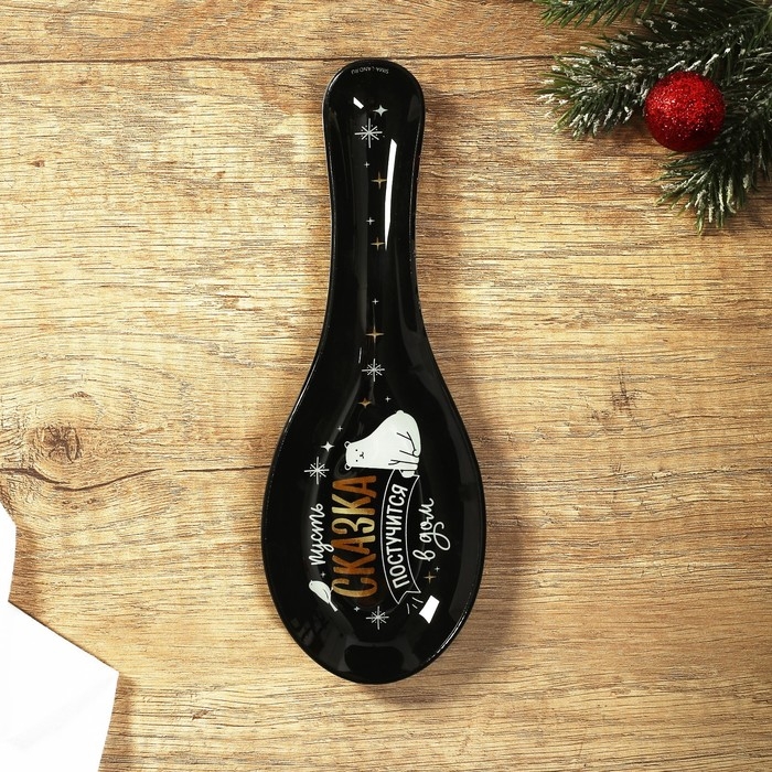 Новый год. Подставка под ложку «Сказка постучится в дом», 21,4 х 7,5 см Новый год. Подставка под ложку «Сказка постучится в дом», 21,4 х 7,5 см