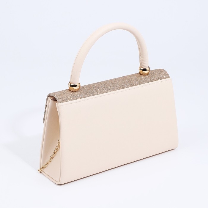 Сумка-клатч на магните, цвет бежевый