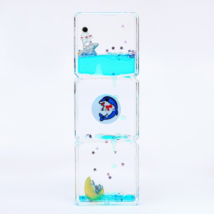 Гелевые часы Гелевые часы "Дельфинчик", 15 х 5 х 2.5 см, антистресс