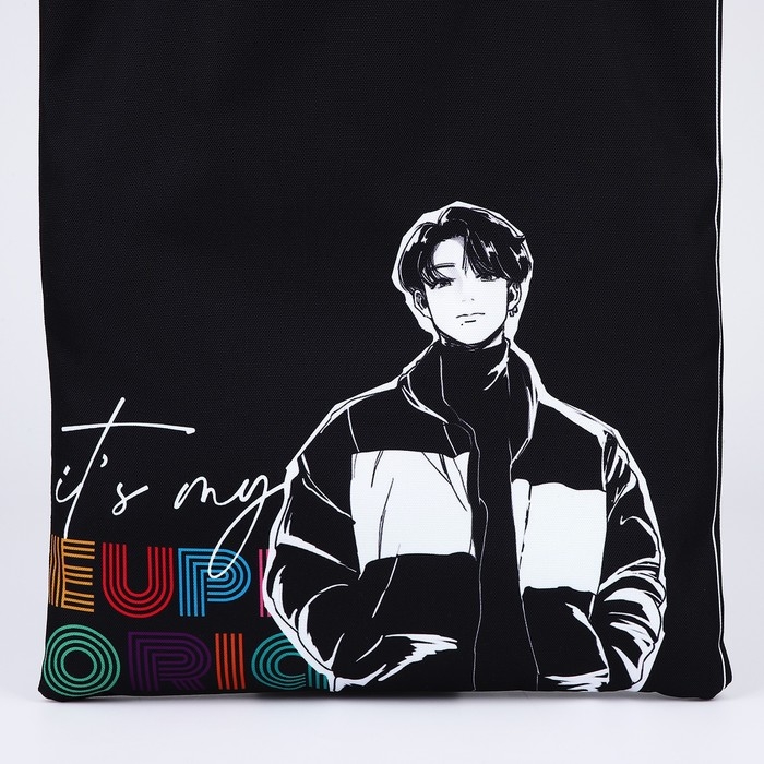 Шопер «Корея», 35х0.5х40 см, отдел без молнии, без подклада, чёрный Шопер «Корея», 35х0.5х40 см, отдел без молнии, без подклада, чёрный