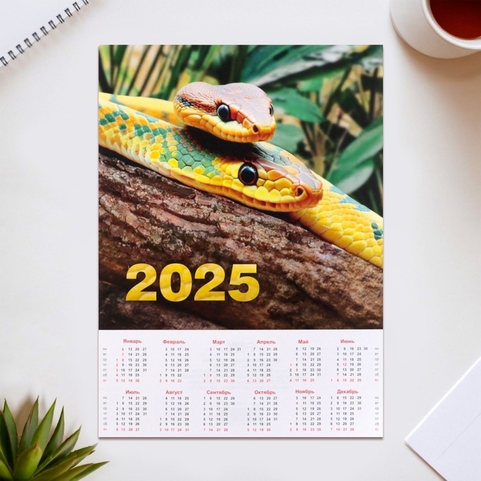 Набор календарей листовых А4 Набор календарей листовых А4 "Символ года" 2025 год, 21 х 30 см, 8 штук