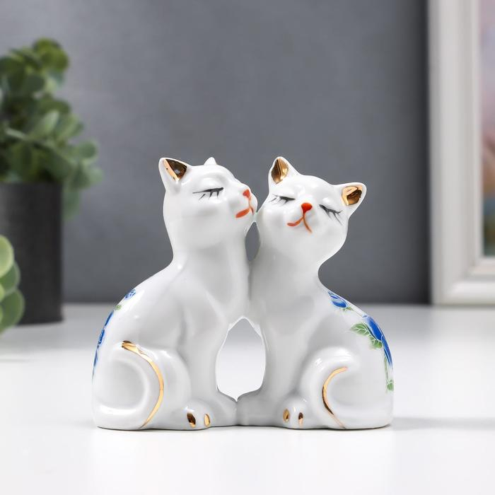 Сувенир Сувенир "2 котёнка в цветочек" 7х8 см