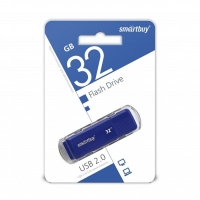 Флешка Smartbuy 32GBDK-B, 32 Гб, USB2.0, чт до 25 Мб/с, зап до 15 Мб/с, синяя