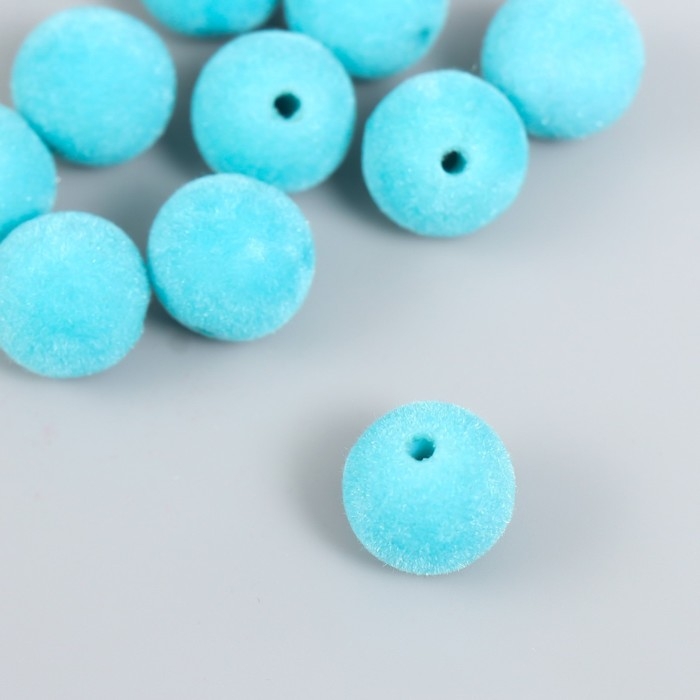 Бусины для творчества бархатное напыление Бусины для творчества бархатное напыление "Голубая вода" набор 10 шт d=1,4 см