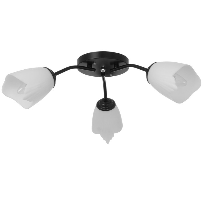 Люстра Оникс 3х15Вт E27 50х50х15см BayerLux черный-белый