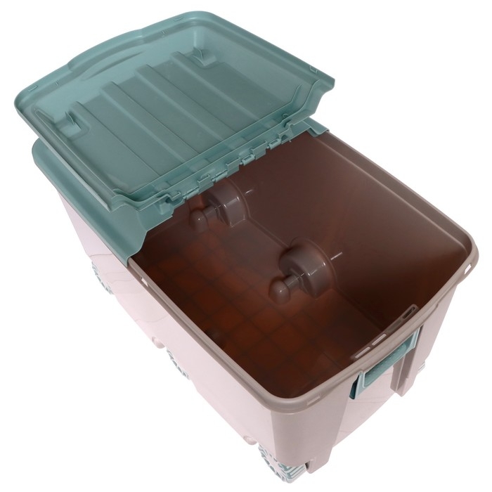 Ящик для игрушек на колёсах, 66,5 л., 68,5 × 39,5 × 38,5 см, цвет светло-бежевый Ящик для игрушек на колёсах, 66,5 л., 68,5 × 39,5 × 38,5 см, цвет светло-бежевый