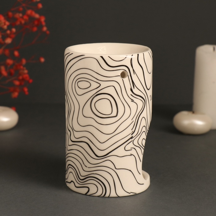 Аромалампа керамика  Аромалампа керамика "Ты свободен" белая 7,2х7,2х11,6 см