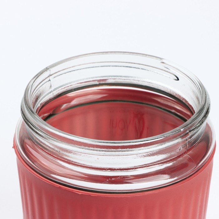 Стакан с крышкой «Love You», 350 мл, стекло