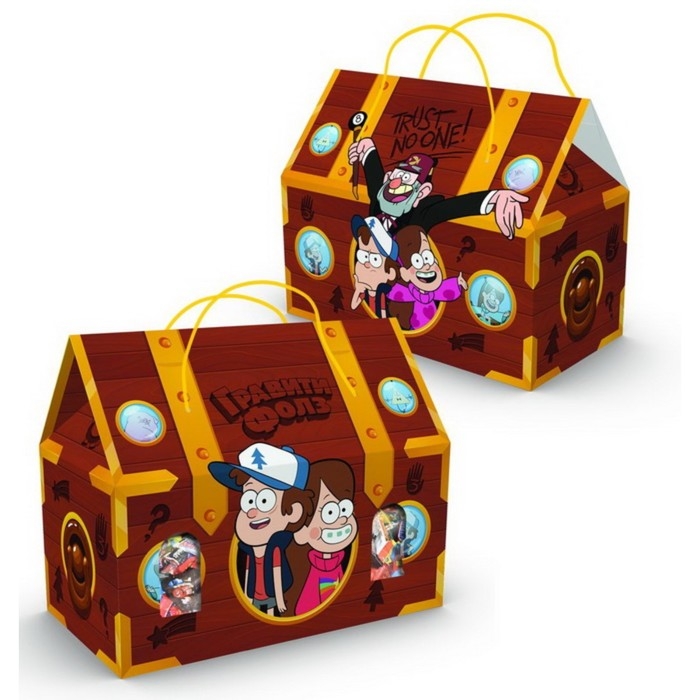 Пакет-коробка, сундук, 37х 33 х 20 см, Гравити Фолз Пакет-коробка, сундук, 37х 33 х 20 см, Гравити Фолз