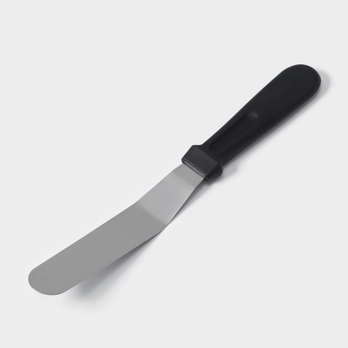 Кондитерская лопатка - палетка, изогнутая, 26,7 см, рабочая часть 14,5 см, цвет чёрный Кондитерская лопатка - палетка, изогнутая, 26,7 см, рабочая часть 14,5 см, цвет чёрный