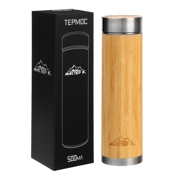 Термос, серия: Wood,  Термос, серия: Wood, "Мастер К", 500 мл, с ситечком