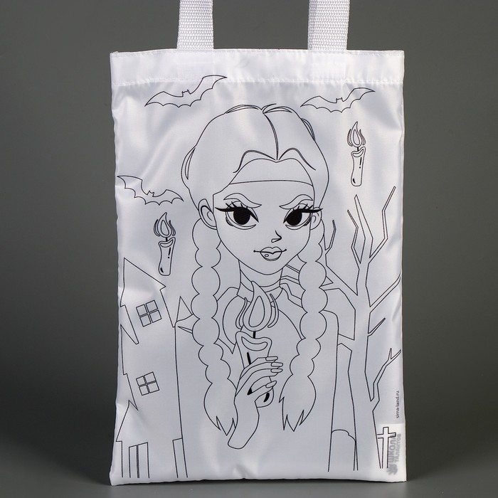 Сумка-шопер, раскраска &laquo;Девочка с косичками&raquo;, 32 х 23 см