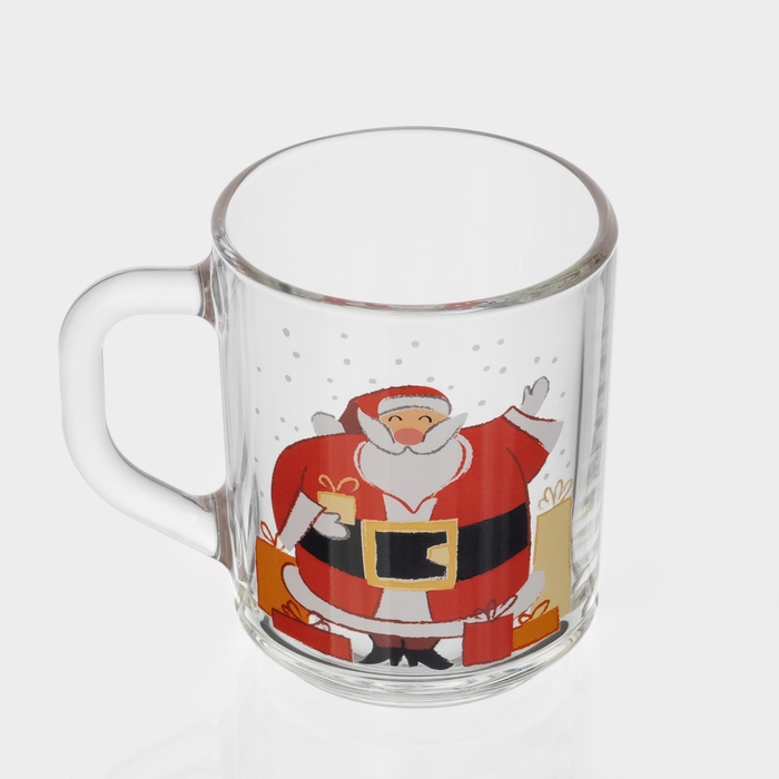Кружка стеклянная чайная «С Новым Годом», 200 мл, МИКС