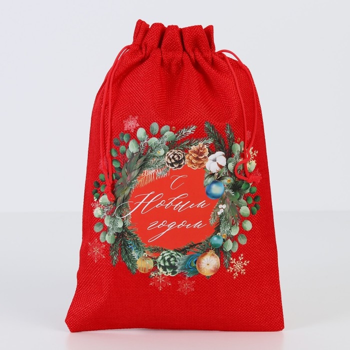 Мешок с термонаклейкой «Тепла и Уюта», 20 х 30 см +/- 1.5 см, Новый год
