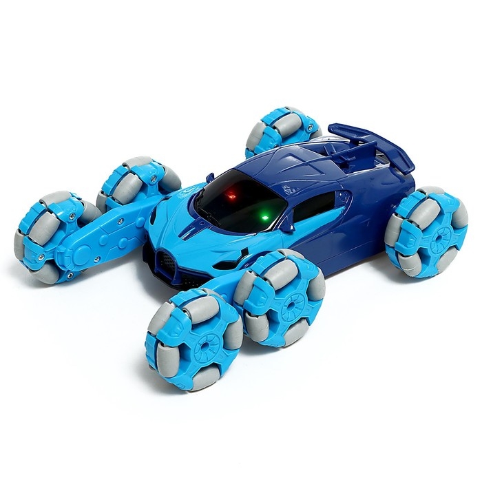 Машина радиоуправляемая «Трюковая», дым, с аккумулятором, цвет синий Машина радиоуправляемая «Трюковая», дым, с аккумулятором, цвет синий