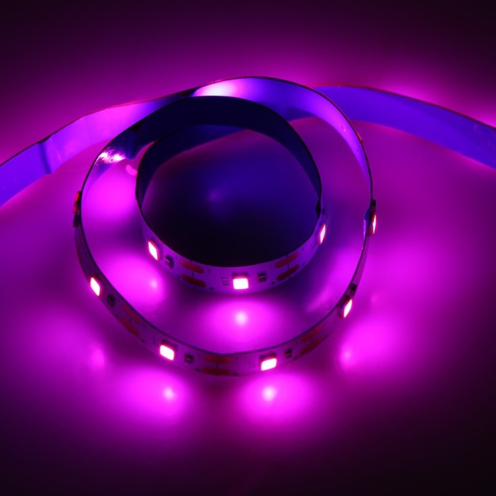 Фитолента светодиодная Luazon, 5 В, SMD5050, 0.5 м, IP20, 3.5 Вт, 60 LED/м, дим., USB Фитолента светодиодная Luazon, 5 В, SMD5050, 0.5 м, IP20, 3.5 Вт, 60 LED/м, дим., USB