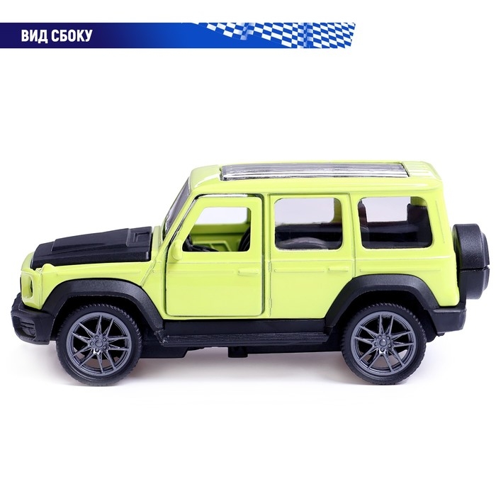 Машина металлическая «Джип», инерционная, 1:36, открываются двери, цвет зелёный Машина металлическая «Джип», инерционная, 1:36, открываются двери, цвет зелёный