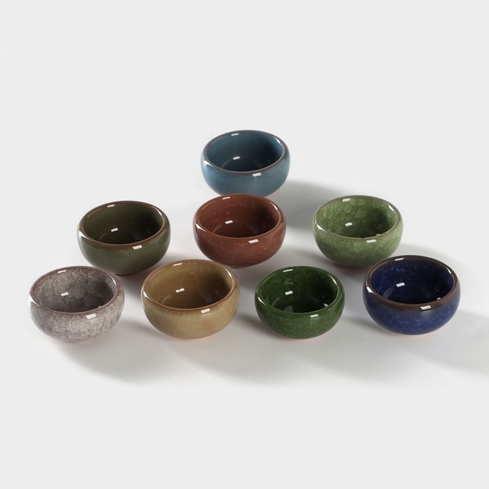 Пиала керамическая «Лунный камень», 35 мл, цвет МИКС Пиала керамическая «Лунный камень», 35 мл, цвет МИКС