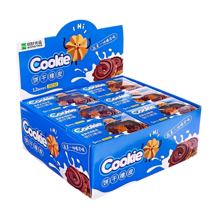 Набор ластиков фигурных 5 штук Печенья в коробке Набор ластиков фигурных 5 штук Печенья в коробке