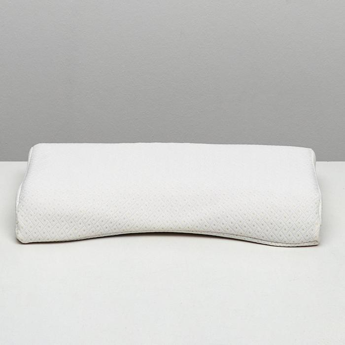 Подушка ортопедическая НТ-ПС-07  Подушка ортопедическая НТ-ПС-07 "Массажная", для взрослых, с эффектом памяти и выемкой под плечо, 55x36 см, валики 10/7 см