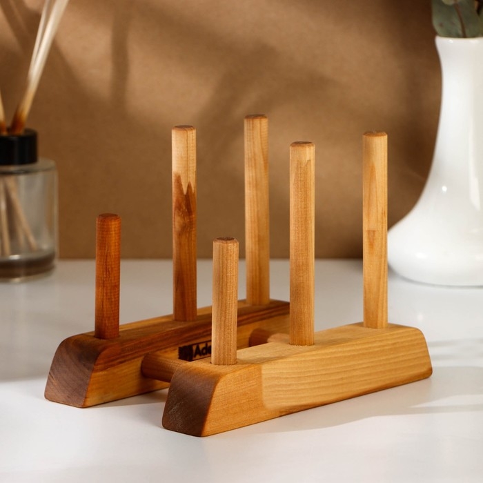 Подставка для разделочных досок, крышек и тарелок Adelica, 17×13×13 см, пропитано минеральным маслом, берёза Подставка для разделочных досок, крышек и тарелок Adelica, 17×13×13 см, пропитано минеральным маслом, берёза