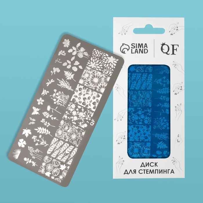 Диск для стемпинга металлический &laquo;Природа&raquo;, 12 &times; 6 см