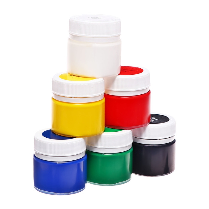 Краска по ткани, набор 6 цветов х 15 мл, ЗХК  Краска по ткани, набор 6 цветов х 15 мл, ЗХК "Я - Художник!", акриловая на водной основе, (228411540)