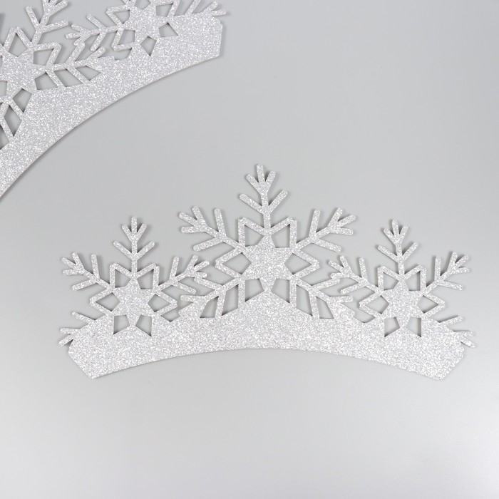 Заготовка для творчества Заготовка для творчества "Корона", цвет серебро, 18 см (набор 2 шт)