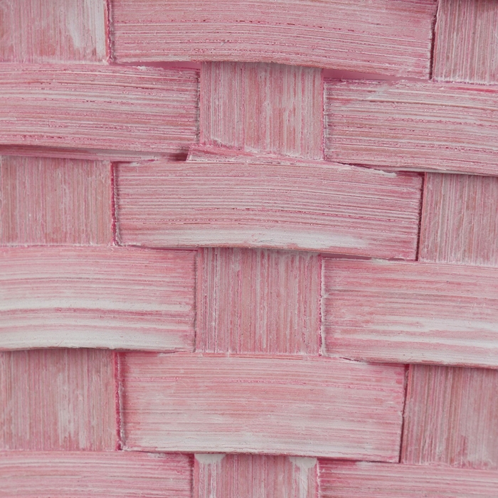 Набор корзин, 19х7,5х9,5/31 см, 22х9х11/34 см, 24х9х11,5/35 см, 3 шт, розовые, бамбук Набор корзин, 19х7,5х9,5/31 см, 22х9х11/34 см, 24х9х11,5/35 см, 3 шт, розовые, бамбук