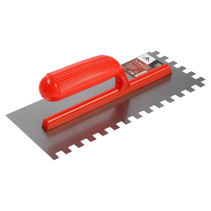 Гладилка ЛОМ, стальная, пластиковая рукоятка, зуб 10 х 10 мм, 125 х 280 мм Гладилка ЛОМ, стальная, пластиковая рукоятка, зуб 10 х 10 мм, 125 х 280 мм