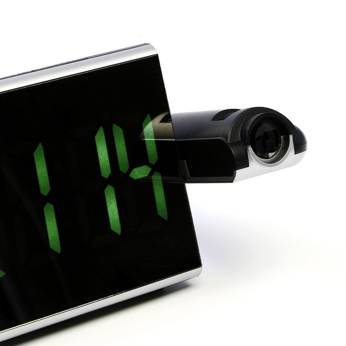 Часы электронные настольные, будильник с проекцией, календарем, USB, зеленая индикация Часы электронные настольные, будильник с проекцией, календарем, USB, зеленая индикация