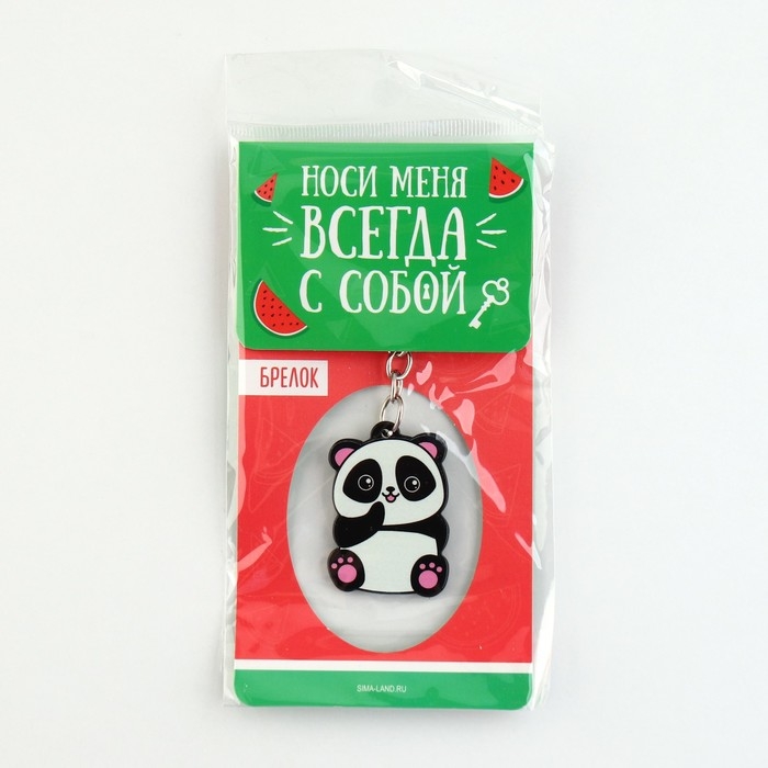 Брелок для ключей акриловый «Панда», 3,5 х 10 см