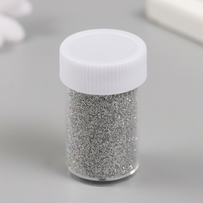 Глиттер размер 1/96, упаковка 12 шт/10 гр, серебро Глиттер размер 1/96, упаковка 12 шт/10 гр, серебро