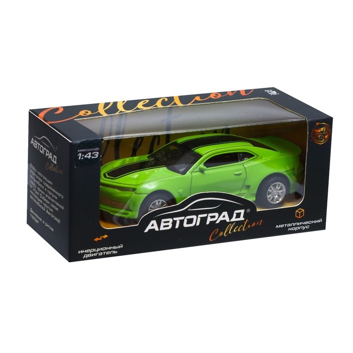 Машина металлическая «Гонка», инерционная, масштаб 1:43, цвет зелёный Машина металлическая «Гонка», инерционная, масштаб 1:43, цвет зелёный