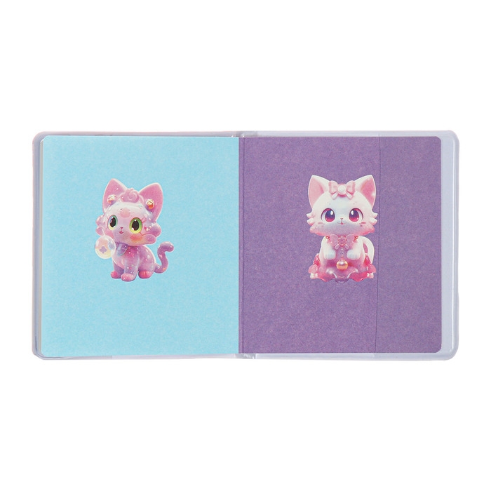 Записная книжка подарочная 96л,линия, цветной блок,обложка ПВХ 3D Кошка (9,5х10,5см) Записная книжка подарочная 96л,линия, цветной блок,обложка ПВХ 3D Кошка (9,5х10,5см)