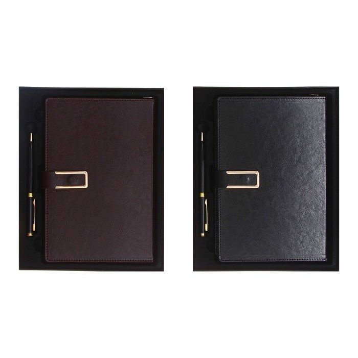 Ежедневник недатированный, обложка ПВХ, формат А5, 140 листов, клетка, с ручкой, подарочная коробка, МИКС Ежедневник недатированный, обложка ПВХ, формат А5, 140 листов, клетка, с ручкой, подарочная коробка, МИКС