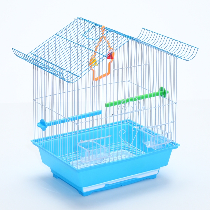 Клетка для птиц укомплектованная Bd-1/1d, 30 х 23 х 39 см, голубая (фасовка 12 шт) Клетка для птиц укомплектованная Bd-1/1d, 30 х 23 х 39 см, голубая (фасовка 12 шт)