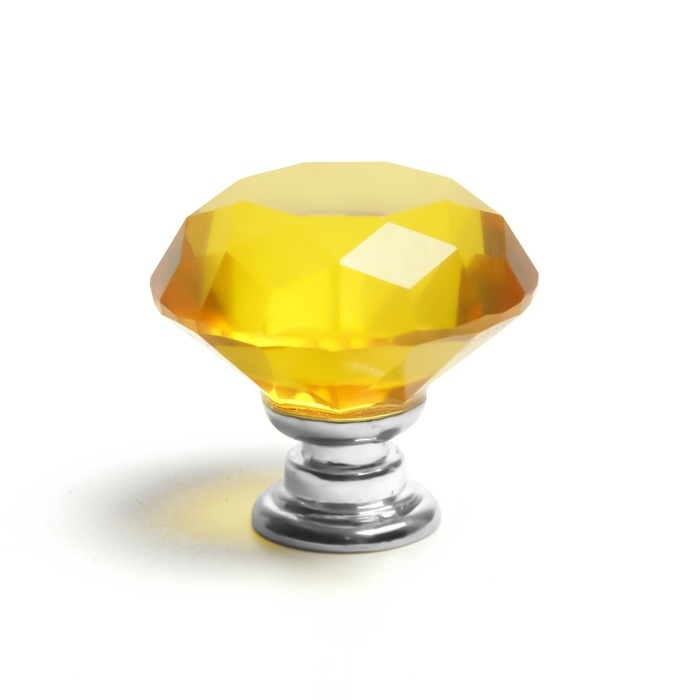 Ручка кнопка CAPPIO, цвет золото Ручка кнопка CAPPIO, цвет золото "Алмаз", стеклянная, d=30 мм