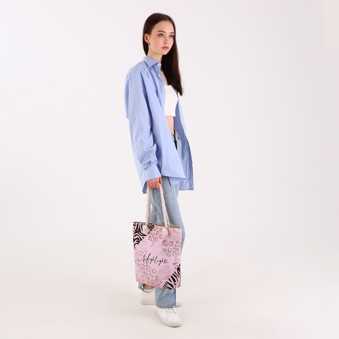 Сумка женская пляжная Сумка женская пляжная "Highlights", 35х40 см