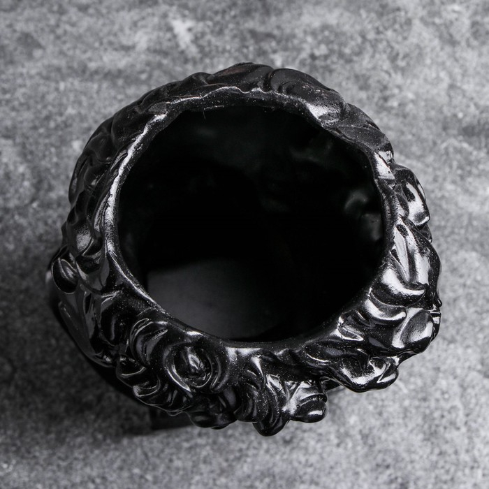 Ваза Ваза "Давид" черная с золотом, 2,1 л