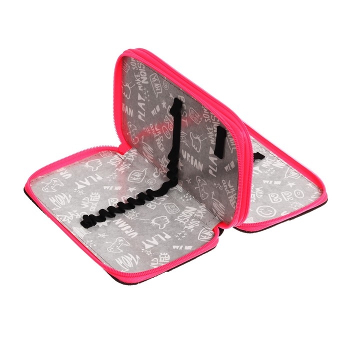 Пенал 2 секции 110*190 ткань ПКТ 11-42 Пенал 2 секции 110*190 ткань ПКТ 11-42 "Чёрный-ярко-розовый" 56330