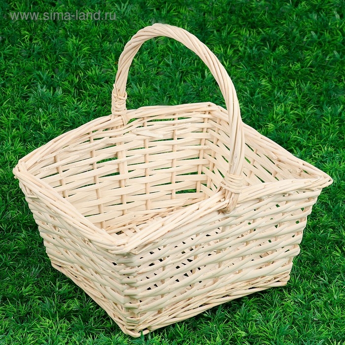 Корзина плетеная, ива, 27×22× h14(27) см, Корзина плетеная, ива, 27×22× h14(27) см,