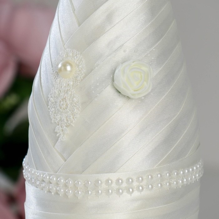 Украшение для шампанского Украшение для шампанского "Мирэль", айвори