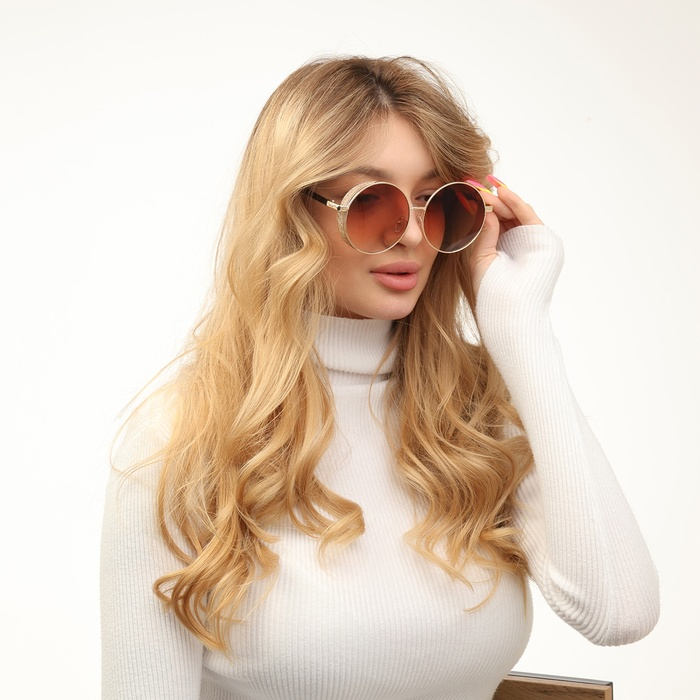 Очки солнцезащитные  Очки солнцезащитные "OneSun", uv 400, 14.5 х 2.2 х 5.6 см, линза 5.6 х 6 см, коричневые