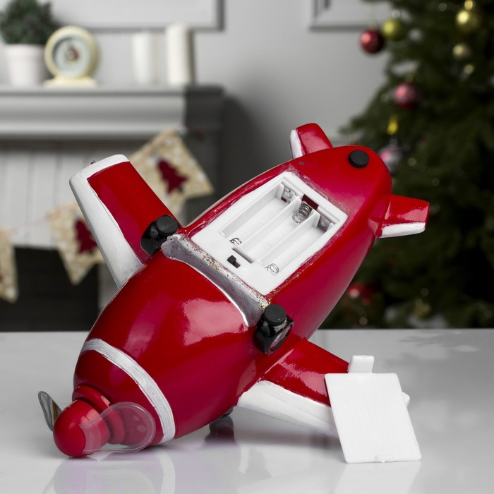 Светодиодная фигура «Самолёт» 23 × 13.5 × 22 см, полистоун, батарейки АААх3 (не в комплекте), USB, свечение мульти Светодиодная фигура «Самолёт» 23 × 13.5 × 22 см, полистоун, батарейки АААх3 (не в комплекте), USB, свечение мульти