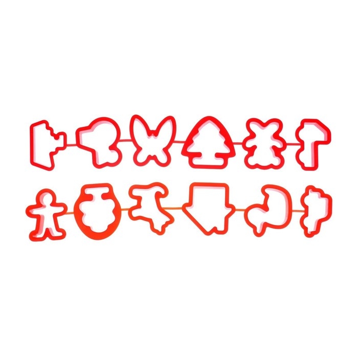 Формочки для лепки, 12 штук Формочки для лепки, 12 штук