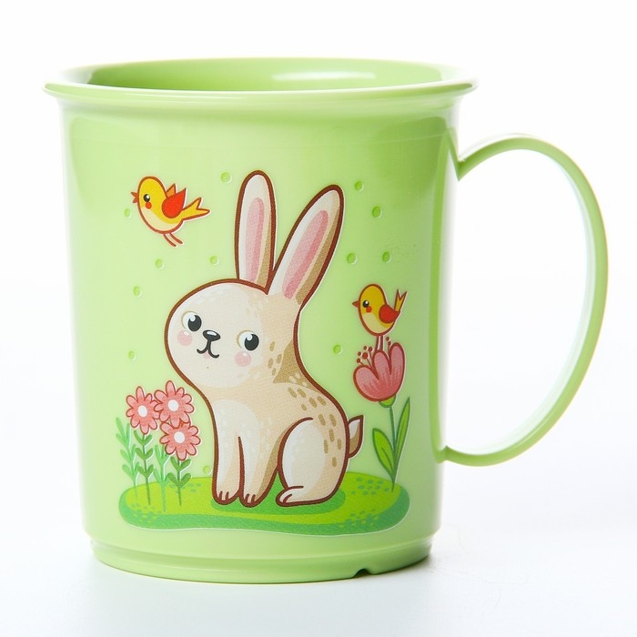 Кружка с декором 180 мл, детская, пластиковая, цвет МИКС Кружка с декором 180 мл, детская, пластиковая, цвет МИКС