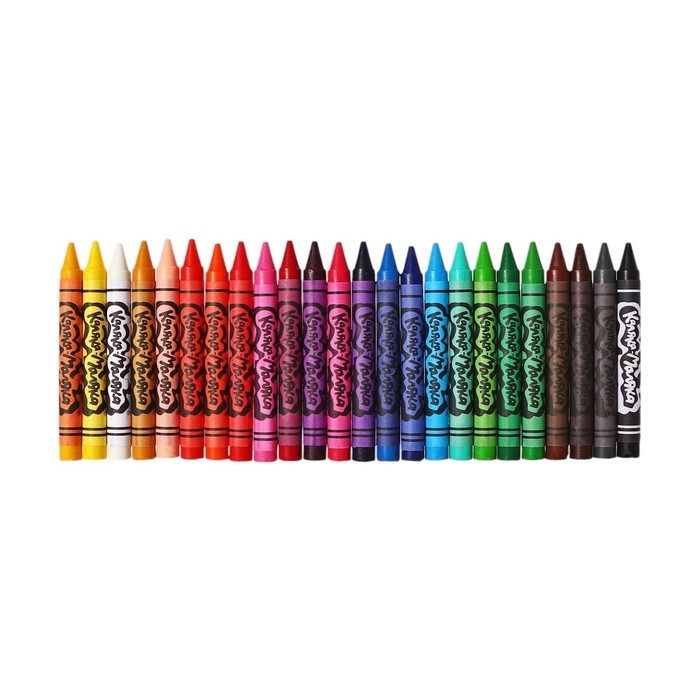 Карандаши восковые 24 цветов  Карандаши восковые 24 цветов "Каляка-Маляка", утолщенные 11 мм, круглые